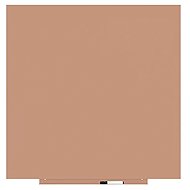 ROCADA Skin Colour 6425R-3012, frameless, 100 x 100 cm, red-beige RAL 3012 - Magnetic Board