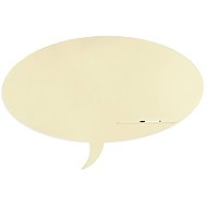ROCADA Skin Shape Talk 6440-1013, frameless, bubble shape, 115 x 75 cm, pearl white RAL 1013 - Magnetic Board