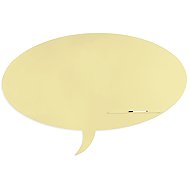 ROCADA Skin Shape Talk 6440-1015, frameless, bubble shape, 115 x 75 cm, ivory RAL 1015 - Magnetic Board