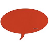 ROCADA Skin Shape Talk 6440-2002, frameless, bubble shape, 115 x 75 cm, vermilion RAL 2002 - Magnetic Board