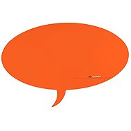 ROCADA Skin Shape Talk 6440-2008, frameless, bubble shape, 115 x 75 cm, orange RAL 2008 - Magnetic Board