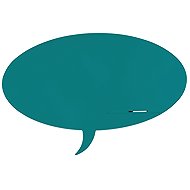 ROCADA Skin Shape Talk 6440-5021, frameless, bubble shape, 115 x 75 cm, water blue RAL 5021 - Magnetic Board