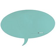 ROCADA Skin Shape Talk 6440-6027, frameless, bubble shape, 115 x 75 cm, light green RAL 6027 - Magnetic Board