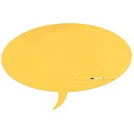 ROCADA Skin Shape Talk 6441-1023, frameless, bubble shape, 150 x 100 cm, traffic yellow RAL 1023 - Magnetic Board