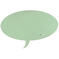 ROCADA Skin Shape Talk 6441-6019, frameless, bubble shape, 150 x 100 cm, pastel green RAL 6019 - Magnetic Board