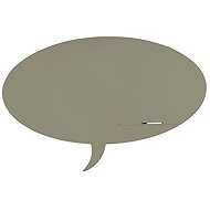 ROCADA Skin Shape Talk 6441-7033, frameless, bubble shape, 150 x 100 cm, cement grey RAL 7033 - Magnetic Board