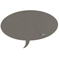 ROCADA Skin Shape Talk 6441-7039, frameless, bubble shape, 150 x 100 cm, quartz grey RAL 7039 - Magnetic Board