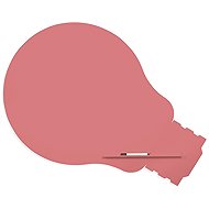 ROCADA Skin Shape Idea 6460-3014, frameless, bulb shape, 115 x 75 cm, old pink RAL 3014 - Magnetic Board