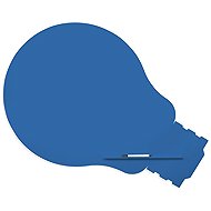ROCADA Skin Shape Idea 6460-5017, frameless, bulb shape, 115 x 75 cm, traffic blue RAL 5017 - Magnetic Board