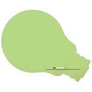 ROCADA Skin Shape Idea 6460-230, frameless, bulb shape, 115 x 75 cm, green RAL 230 - Magnetic Board