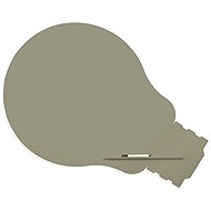 ROCADA Skin Shape Idea 6460-7033, frameless, bulb shape, 115 x 75 cm, cement grey RAL 7033 - Magnetic Board