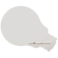 ROCADA Skin Shape Idea 6460-7035, frameless, bulb shape, 115 x 75 cm, light grey RAL 7035 - Magnetic Board