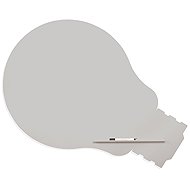 ROCADA Skin Shape Idea 6460-7038, frameless, bulb shape, 115 x 75 cm, agate grey RAL 7038 - Magnetic Board