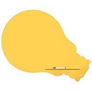 ROCADA Skin Shape Idea 6461-1023, frameless, bulb shape, 150 x 100 cm, traffic yellow RAL 1023 - Magnetic Board