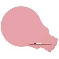 ROCADA Skin Shape Idea 6461-3015, frameless, bulb shape, 150 x 100 cm, light pink RAL 3015 - Magnetic Board