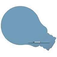 ROCADA Skin Shape Idea 6461-5024, frameless, bulb shape, 150 x 100 cm, pastel blue RAL 5024 - Magnetic Board