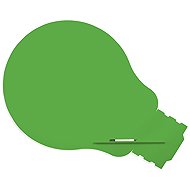 ROCADA Skin Shape Idea 6461-6018, frameless, bulb shape, 150 x 100 cm, green-yellow RAL 6018 - Magnetic Board