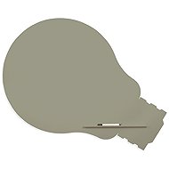 ROCADA Skin Shape Idea 6461-7030, frameless, bulb shape, 150 x 100 cm, stone grey RAL 7030 - Magnetic Board