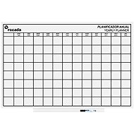 ROCADA Skin Planner 6420YP, frameless, annual planning calendar (EN), 115 x 75 cm, lacquered, white - Magnetic Board