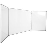ROCADA 6728, three-piece, closing, aluminium frame, 240 x 90 cm (closed 120 x 90 cm), enamelled, whi - Magnetic Board