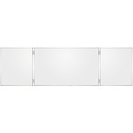 ROCADA 6729, three-piece, closing, aluminium frame, 400 x 100 cm (closed 200 x 100 cm), enamelled, w - Magnetic Board