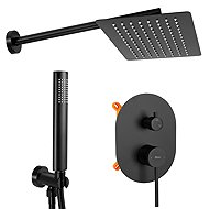 REA OVAL concealed shower set + box, black (REA-P8467) - Shower Set