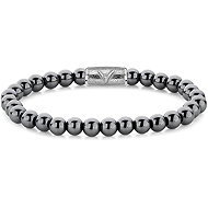 Rebel & Rose Unisex bracelet Grey Silver Shine 6 mm RR-6DV02-S-M - Bracelet
