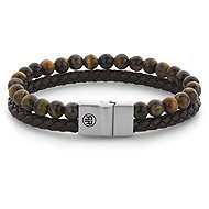 Rebel & Rose Men's double bracelet with safety clasp Full Metal Combo Tiger Lily RR-M0058-S-M - Bracelet