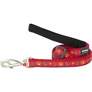 Red Dingo Paw Impressions Red 12 mm × 1.8 m - Leash