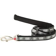 Red Dingo Paw Impressions Black 25 mm × 1.8 m - Leash