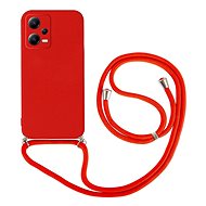 TopQ Kryt Xiaomi Redmi Note 12 5G červený se šňůrkou 96522 - Phone Cover