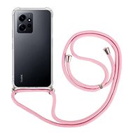 TopQ Kryt Xiaomi Redmi Note 12 s růžovou šňůrkou průhledný 96400 - Phone Cover