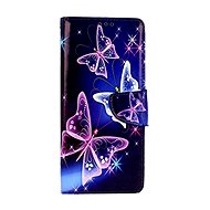 TopQ Pouzdro Motorola Moto G51 5G knížkové Modré s motýlky 95550 - Phone Case