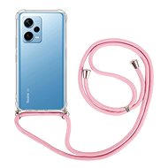 TopQ Kryt Xiaomi Redmi Note 12 Pro+ 5G s růžovou šňůrkou průhledný 96759 - Phone Cover