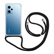 TopQ Kryt Xiaomi Redmi Note 12 Pro 5G s černou šňůrkou průhledný 96634 - Phone Cover