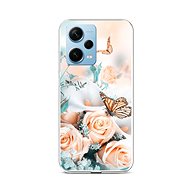 TopQ Kryt Xiaomi Redmi Note 12 Pro+ 5G Růže s motýlem 96598 - Phone Cover