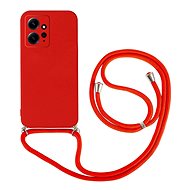 TopQ Kryt Xiaomi Redmi Note 12 červený se šňůrkou 96407 - Phone Cover