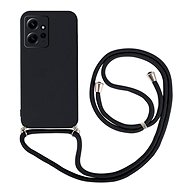 TopQ Kryt Xiaomi Redmi Note 12 černý se šňůrkou 96402 - Phone Cover