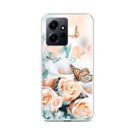 TopQ Kryt Xiaomi Redmi Note 12 Růže s motýlem 96374 - Phone Cover
