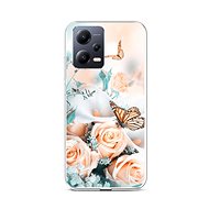 TopQ Kryt Xiaomi Redmi Note 12 5G Růže s motýlem 96476 - Phone Cover