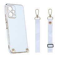 TopQ Kryt Xiaomi Redmi Note 12 Pro 5G Fancy bílý se šňůrkou 96663 - Phone Cover