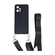 TopQ Kryt Xiaomi Redmi Note 12 5G Elegance čierny so šnúrkou 96457 - Kryt na mobil
