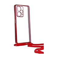 TopQ Kryt Xiaomi Redmi Note 12 Pro+ 5G Frame červený se šňůrkou 97418 - Phone Cover