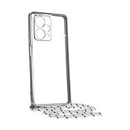 TopQ Kryt Xiaomi Redmi Note 12 Pro+ 5G Frame stříbrný se šňůrkou 97416 - Phone Cover