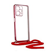 TopQ Kryt Xiaomi Redmi Note 12 Pro 5G Frame červený se šňůrkou 96658 - Phone Cover