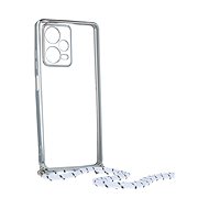 TopQ Kryt Xiaomi Redmi Note 12 Pro 5G Frame stříbrný se šňůrkou 96656 - Phone Cover