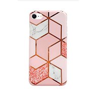TopQ Kryt iPhone SE 2020 Marble Pink 97528 - Phone Cover