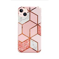 TopQ Kryt iPhone 13 Marble Pink 97526 - Phone Cover