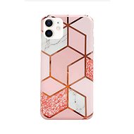 TopQ Kryt iPhone 12 Marble Pink 97525 - Phone Cover