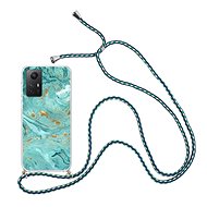 TopQ Kryt Xiaomi Redmi Note 12S Marble zelený se šňůrkou 98532 - Phone Cover